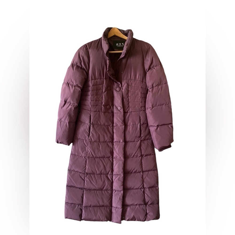 Size 12 Hooded Puffer Padded Coat Color Burgundy